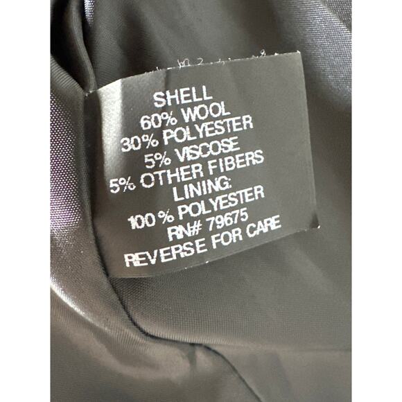 Michael Michael Kors Missy Trench Coat Wool Blend Belted Longline Jacket Black S - Picture 9 of 10